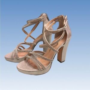 Nina Strappy Silver Heels